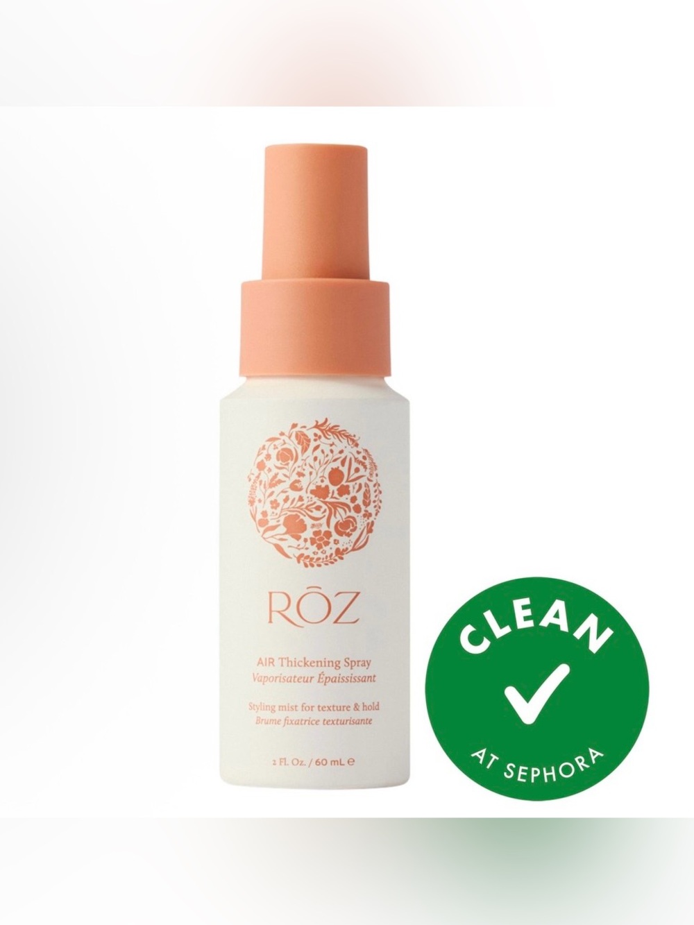 ROZ Hair Thickening Spray – Lightweight Volume & Texture BNIB! 2ML Size